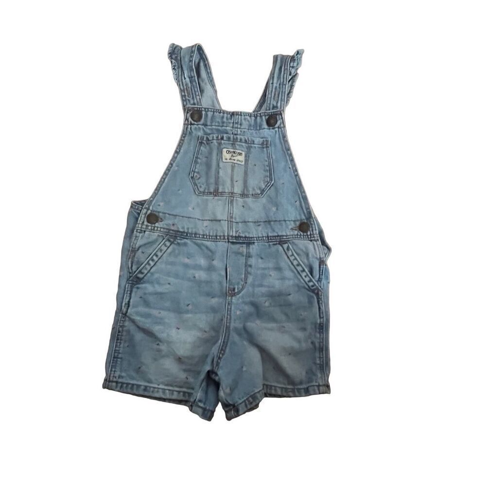 Vintage OshKosh B’gosh Vestbak romper shortalls strawberry ruffle print